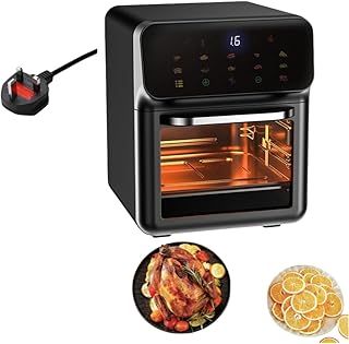 Exclusive Deal on Air Fryer Oven,12L Large Capacity with 1350W Powerful Dual Heating,11-in-1 Air Fryer,Convection Fan for Fast Cooking,18 Smart Menus,Clear Window &amp; Internal Light (A) - Amazon KSA Deals