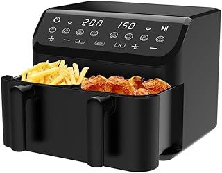 Exclusive Deal on Winning Star, Air Fryer 2 * 1, 4.5L + 4.5L, Digital, Non-Stick Food Basket, Non-Slip Bases, 2000 Watts, Black, M/ST-9695 - Amazon KSA Deals