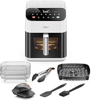 Exclusive Deal on Feller Germany Air Fryer 1800 W, Large 7L Cap., Xcyclone-Tech, 4x Non-Stick Ceramic Coating, 10 Cooking Functions, Cool-Touch+Interior Lightning, AFR700, 2Y Guarantee-KSA Version (White) - Amazon KSA Deals