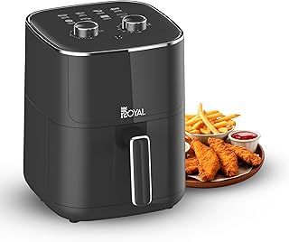Exclusive Deal on Royal 4.7L Manual Air Fryer 1400W – Crispy Oil-Free Cooking for Families | 80–200°C Temperature Control | 0–30 Min Timer | Large Viewing Window | Easy-Clean Basket | Swirl Base Design | RA-AFD4717 - Amazon KSA Deals