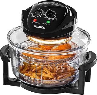 Exclusive Deal on Daewoo 17L Halogen Air Fryer Oven with Extender Ring, 2025 Model – Large Family Capacity, Self-Cleaning, Adjustable Temp &amp; Timer, Includes Racks, Mesh Baskets, Tongs &amp; Accessories - Amazon KSA Deals
