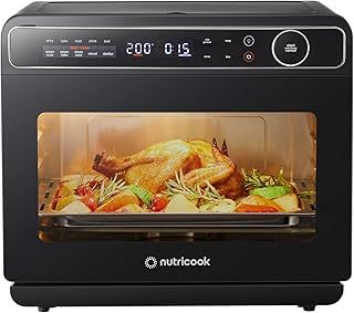 Exclusive Deal on Nutricook Steami X - 10 in 1 Air Fryer Convection Oven with Real Steam Technology for Healthier Cooking 24L| Stainless Steel Interior | Top &amp; Bottom Heating Element | ST330K, 2 Yrs Warranty - Amazon KSA Deals