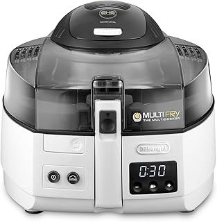 Exclusive Deal on De'Longhi MultiFry Air Fryer With Surround Heating System , Multi Cooker Grilling, Broiling, Roasting, Cooking, Baking, and Toasting , 1.5 Kg Capacity , Programmable , FH1175/2 , White &amp; Black - Amazon KSA Deals
