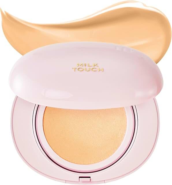 milktouch Cushion Foundation, 24H Flawless Skin, Radiant Shine, No Oxidation, Long-Lasting, Non-Creasing, 60% Hydrating Skincare Infused Korean (24W Honey)