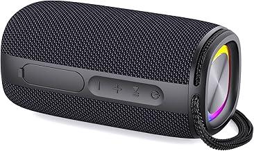 Bluetooth Speaker, Speaker Bluetooth Wireless with Light, BT5.3, IPX6 Waterproof Electronic Gadgets for Home/Party/Outdoor, Birthday Gift (Black)