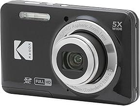 KODAK PIXPRO FZ55 16MP Compact Digital Camera, 5X Optical Zoom, Black | 1080p Full HD Video, 28mm Wide Angle Lens, 2.7 Inch LCD, Point and Shoot, Vlogging Camera, Li-Ion Battery