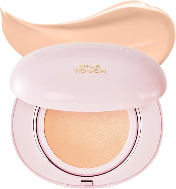 milktouch Cushion Foundation, 24H Flawless Skin, Radiant Shine, No Oxidation, Long-Lasting, Non-Creasing, 60% Hydrating Skincare Infused Korean (21N Natural Beige)